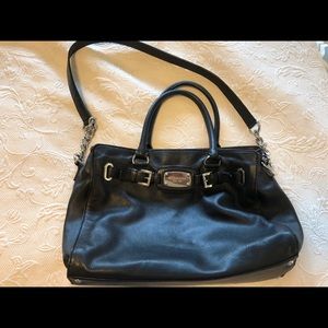 Michael Kors Hamilton Handbag Black Leather